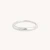 Dome Ring in Solid White Gold