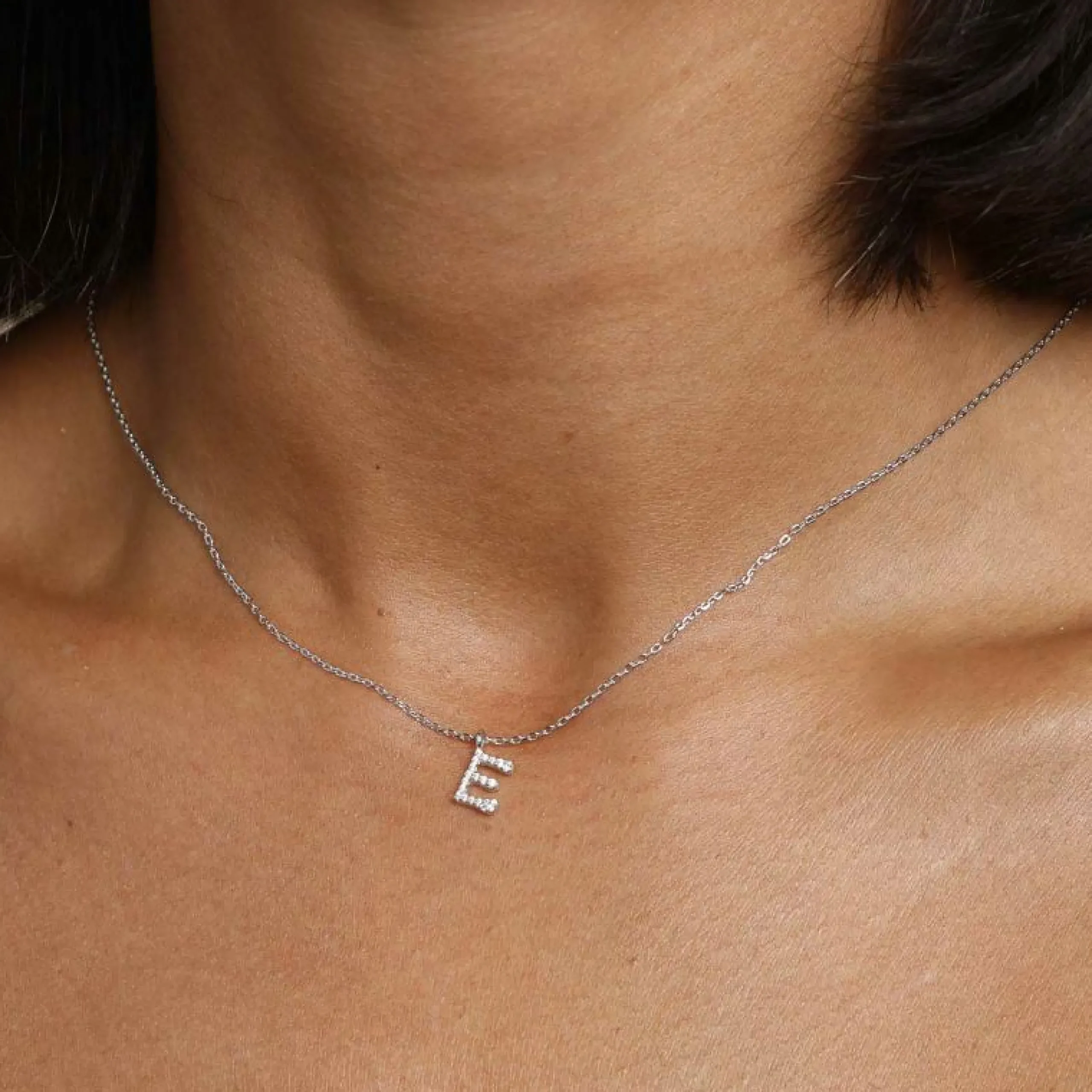 e_initial_pav_pendant_nec_1-1.webp E Initial Pavé Pendant Necklace in Silver