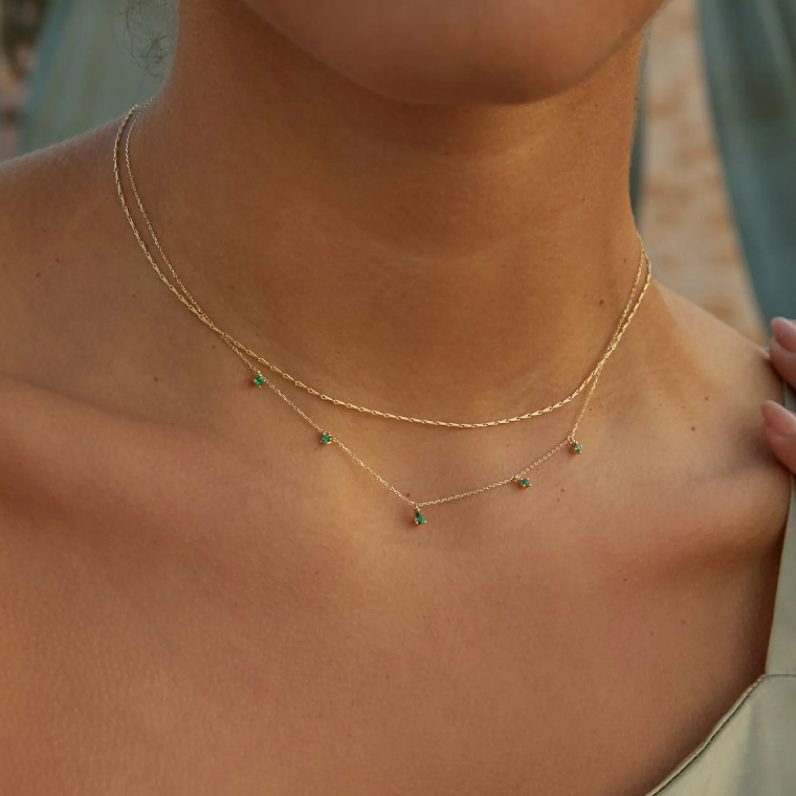 emerald_charm_necklace_in_4.webp Emerald Charm Necklace in Solid Gold