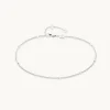 Essential Beaded Chain Anklet in Silver