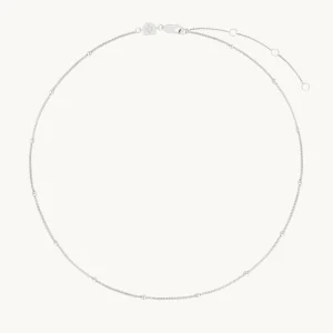 Essential Beaded Chain Necklace in Silver