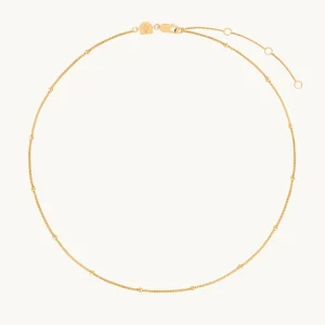 Essential Beaded Chain Necklace in Gold