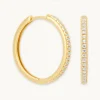 Essential Crystal Large Hoops in Gold