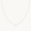 Essential Crystal Pendant Necklace in Silver