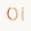 Essential Crystal Small Hoops in Rose Gold