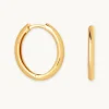 Essential Medium Hoops in Gold