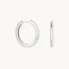 Essential Medium Hoops in Silver