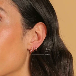 Essential 8mm Hoop in Rose Gold