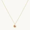 February Amethyst Birthstone Necklace in Solid Gold