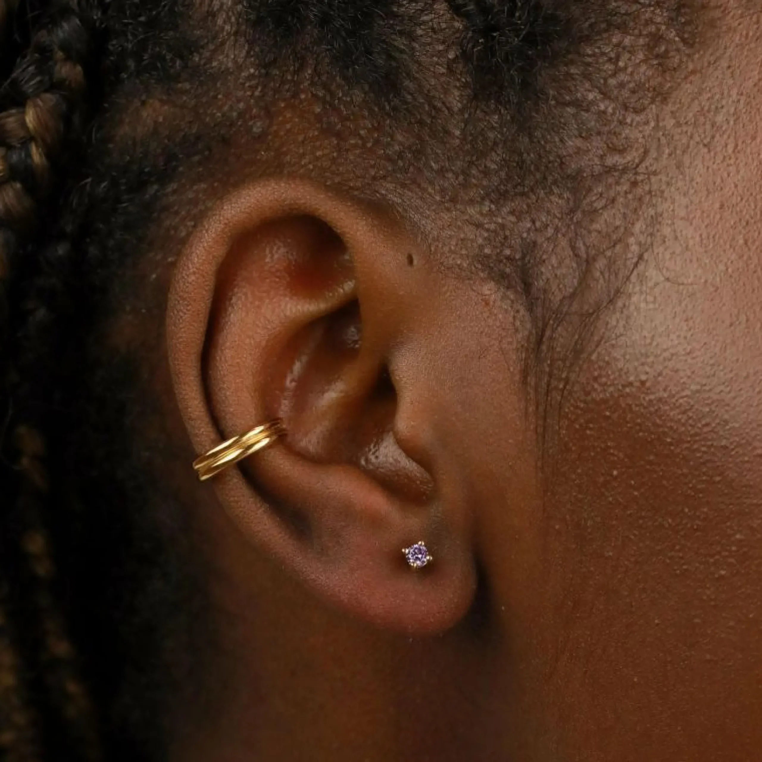 february_birthstone_stud__1-1.webp February Birthstone Stud Earrings in Gold with Amethyst CZ