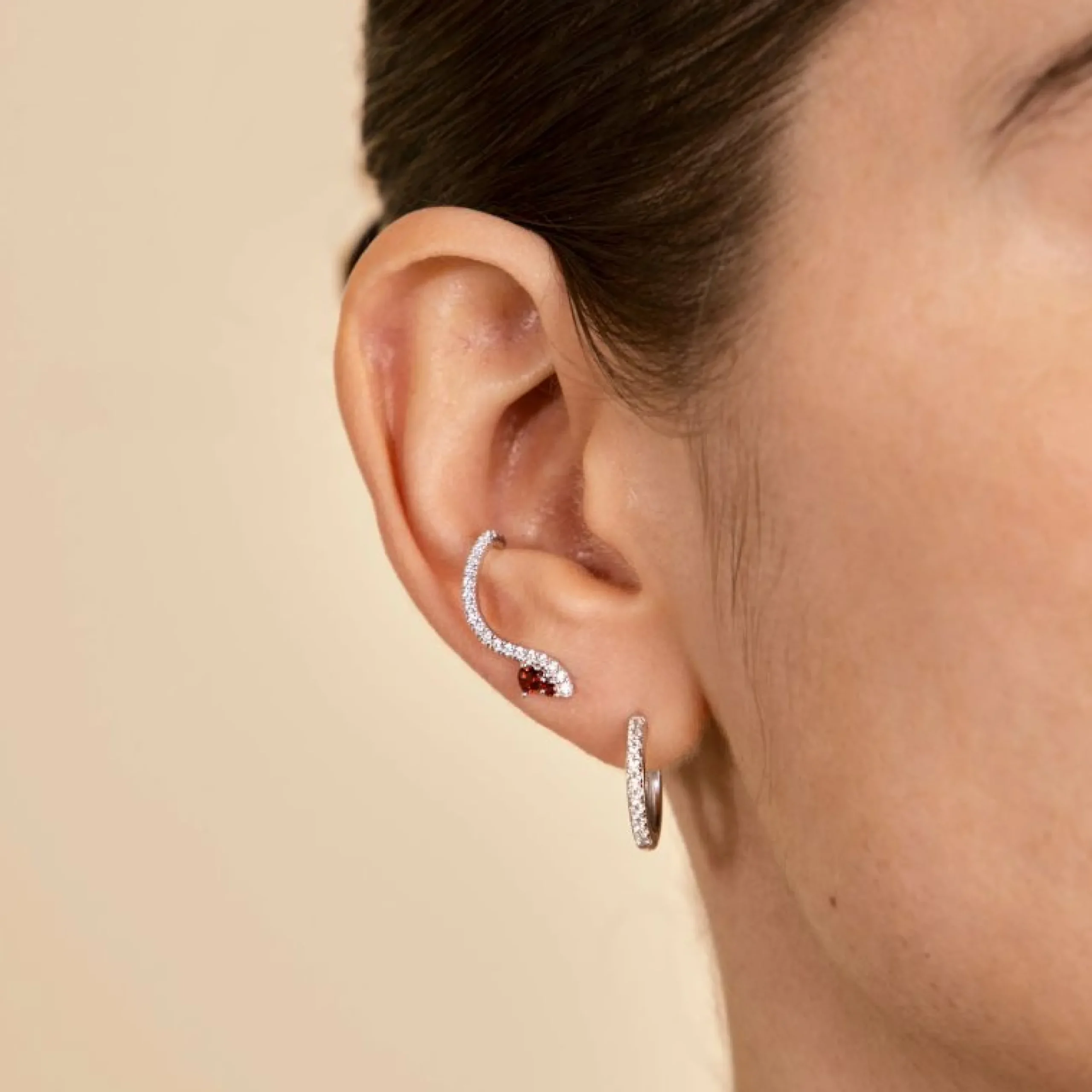 garnet_serpent_climber_st_3-1.webp Garnet Serpent Climber Studs in Silver
