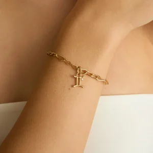 Gemini Zodiac Talisman Charm in Gold