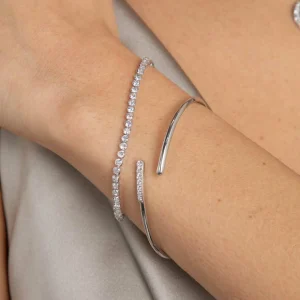Gleam Bold Tennis Chain Bracelet in Silver