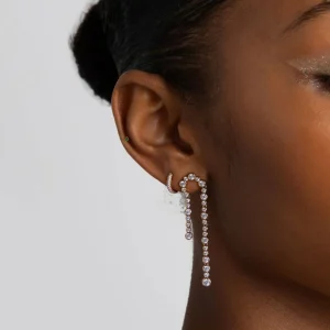 Gleam Crystal Drop Studs in Gold