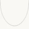 Gleam Tennis Chain Necklace in Silver