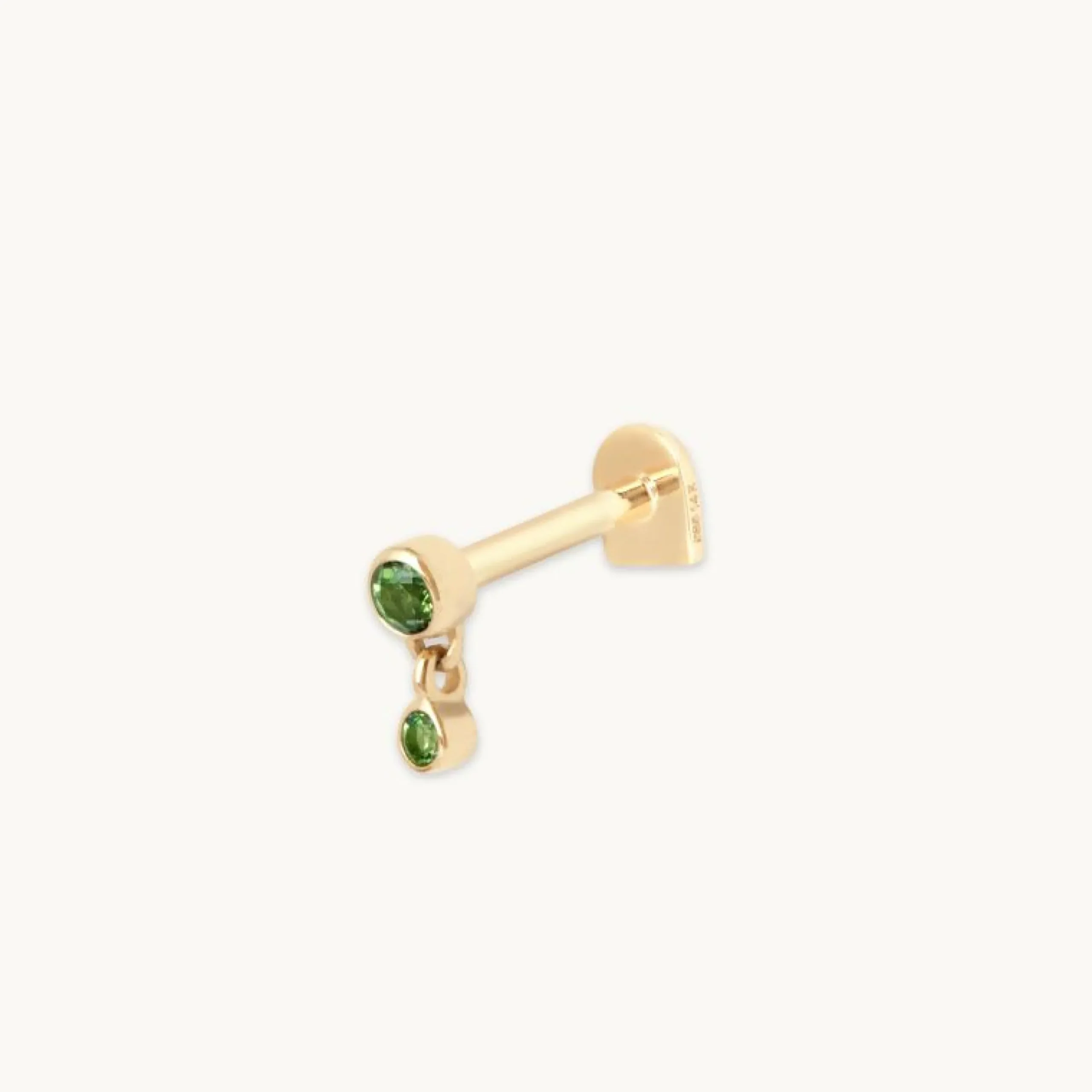 green_tourmaline_double_p_0.webp Green Tourmaline Double Piercing Stud in Solid Gold