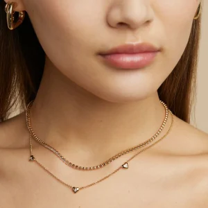 Heart Charm Necklace in Gold