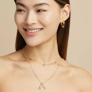 Heart Charm Necklace in Gold