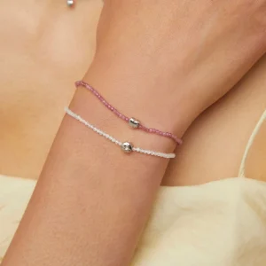 Heart Click Charm in 9k White Gold