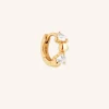 Heart Crystal Hoop in Gold