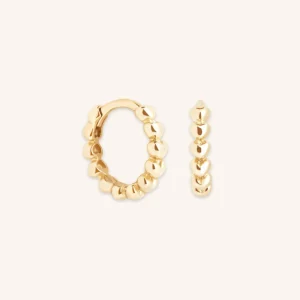 Heart Huggies in Solid Gold