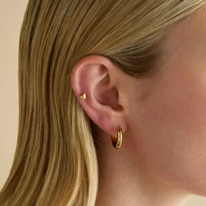 Heart Titanium Piercing Stud in Gold