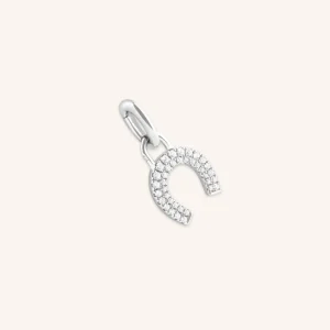 Horseshoe Talisman Charm in Silver