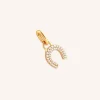 Horseshoe Talisman Charm in Gold