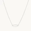 ID Pendant Necklace in Solid White Gold