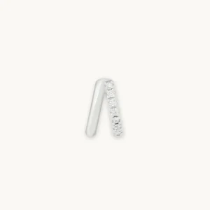 Illusion Crystal Hoop 6.5mm in Silver