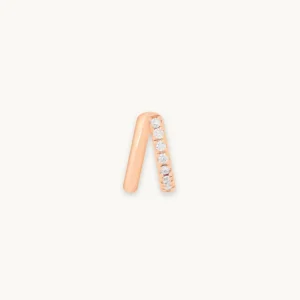 Illusion Crystal Hoop 6.5mm in Rose Gold