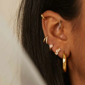 Illusion Crystal Hoop 6.5mm in Gold