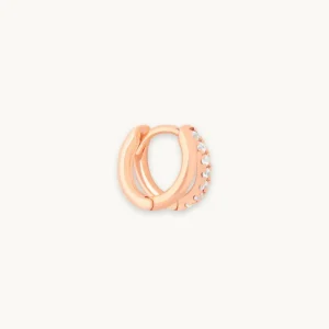 Illusion Crystal Hoop 6.5mm in Rose Gold