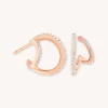 Illusion Crystal Hoops in Rose Gold
