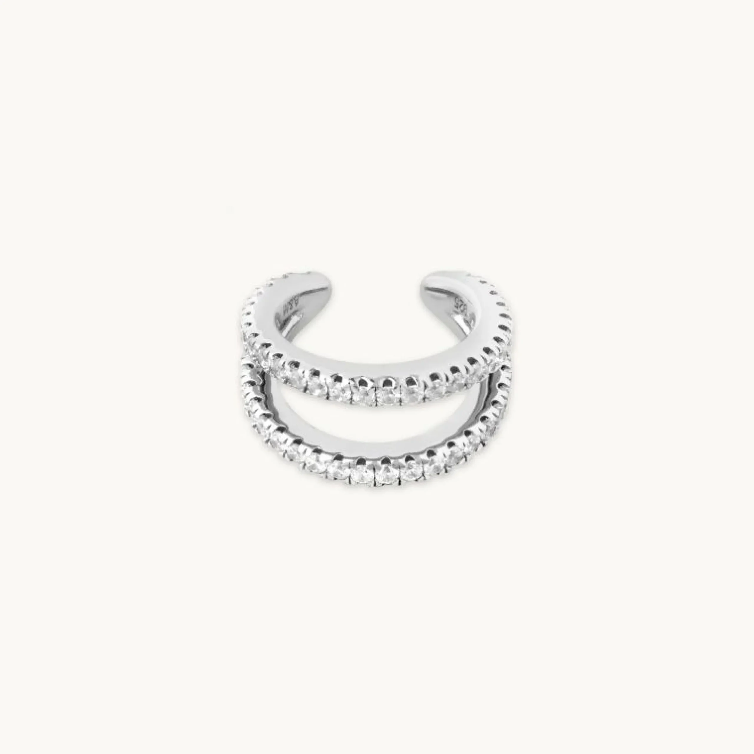 illusion_double_crystal_e_0.webp Illusion Double Crystal Ear Cuff in Silver