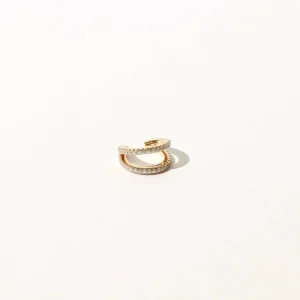Illusion Double Crystal Ear Cuff in Gold