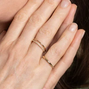 Illusion Topaz Band Ring in Solid Gold