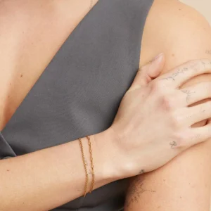 Illusion Twist Double Chain Bracelet in Gold