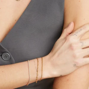 Illusion Twist Double Chain Bracelet in Gold