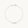Infinite Charm Bracelet in Solid White Gold