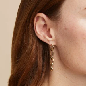 Infinite Drop Stud Earrings in Gold