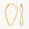 Infinite Topaz Pavé Hoops in Solid Gold