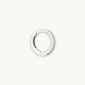 Jewelled Hoop 8mm in Silver