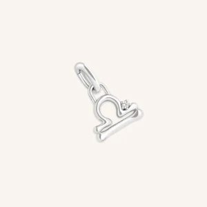 Libra Zodiac Talisman Charm in Silver