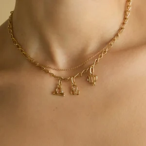 Libra Zodiac Talisman Charm in Gold