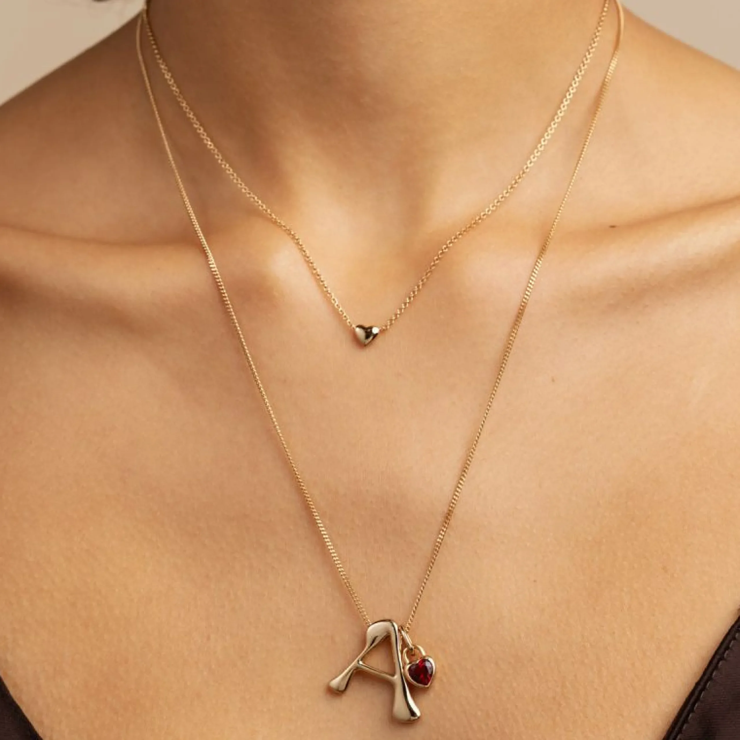 love_heart_charm_necklace_2.webp Love Heart Charm Necklace in Gold