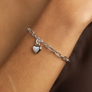 Love Heart Talisman Charm in Silver