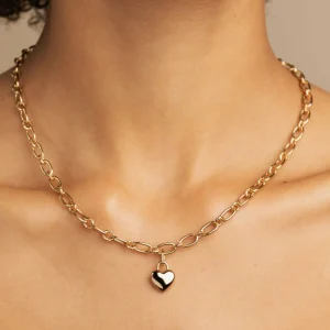 Love Heart Talisman Charm in Gold