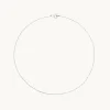Marylebone Chain Anklet in Solid White Gold