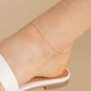 Marylebone Chain Anklet in Solid Gold